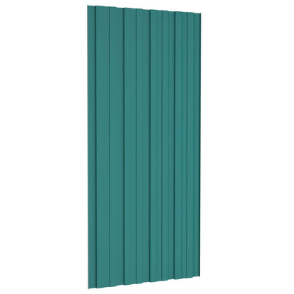 vidaXL Roof Panel 36 pcs Green 100 x 45 cm Galvanised steel