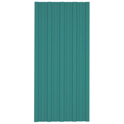 vidaXL Roof Panel 36 pcs Green 100 x 45 cm Galvanised steel