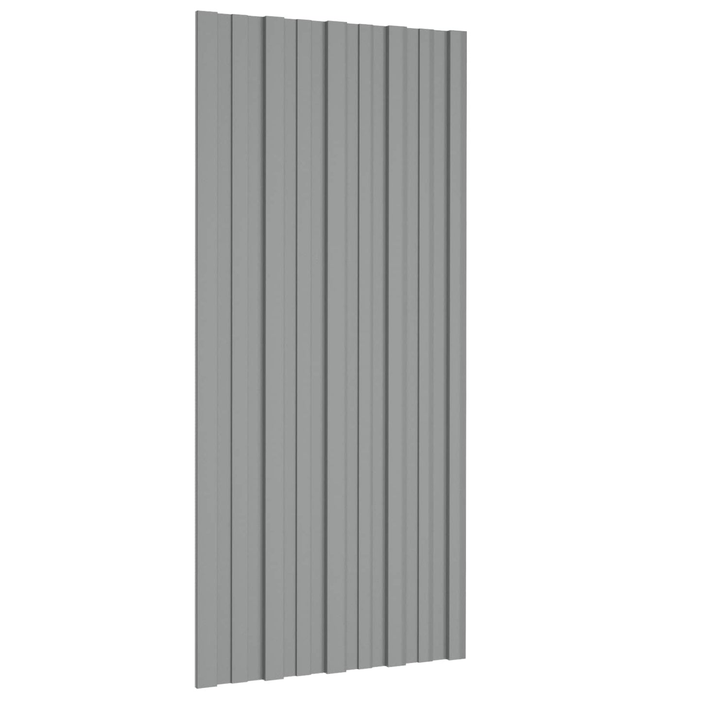 vidaXL Roof Panel 12 pcs Grey 100 x 45 cm Galvanised steel