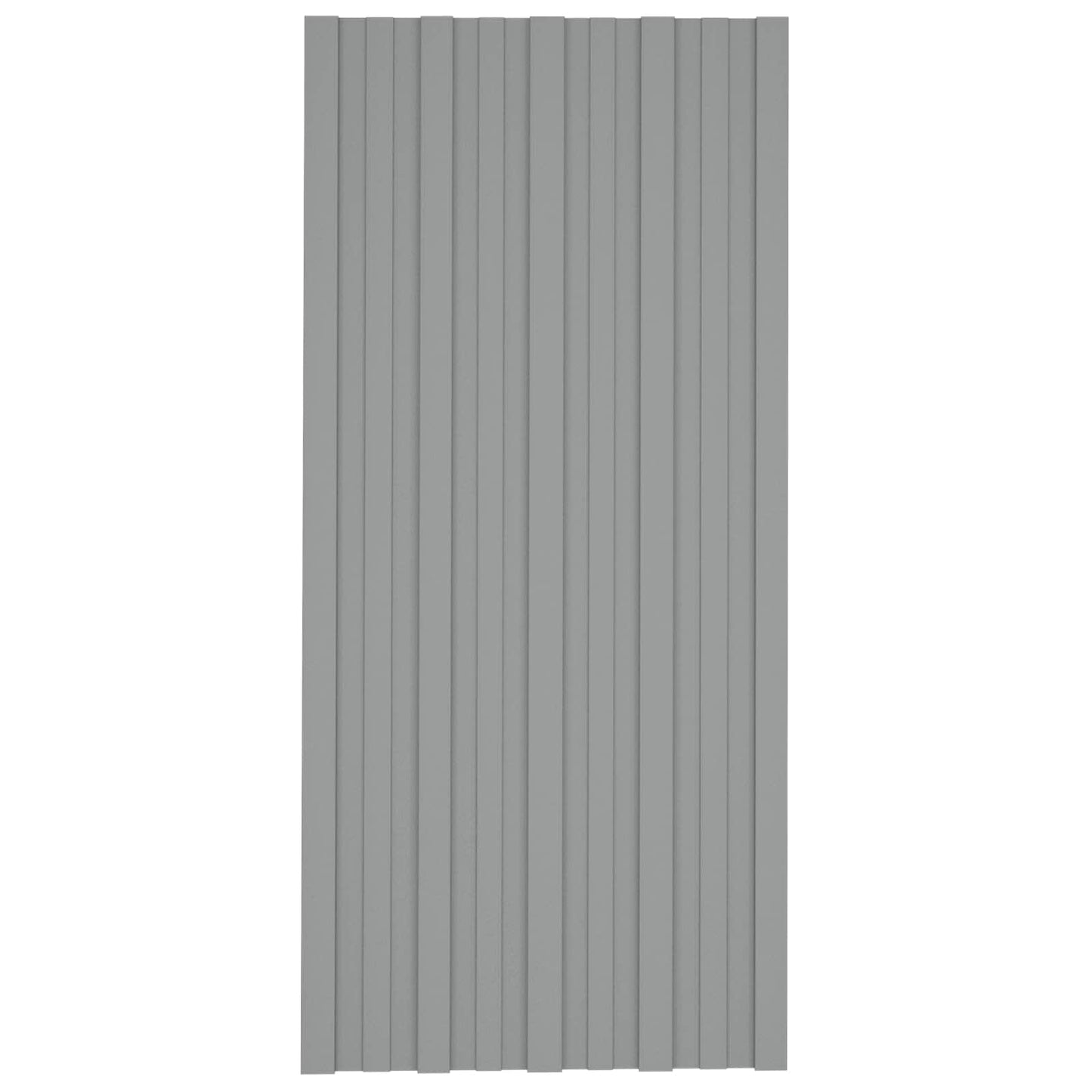 vidaXL Roof Panel 12 pcs Grey 100 x 45 cm Galvanised steel