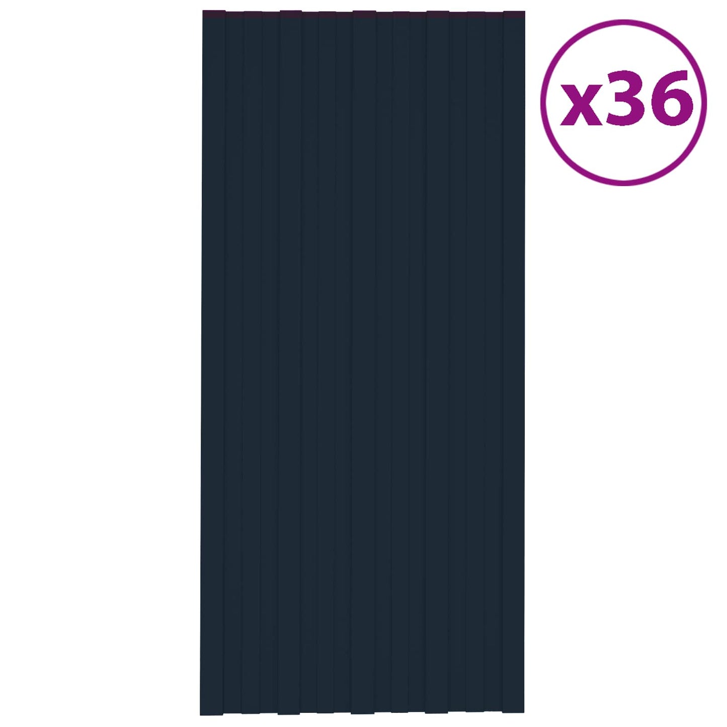 vidaXL Roof Panel 36 pcs Anthracite 100 x 45 cm Galvanised steel