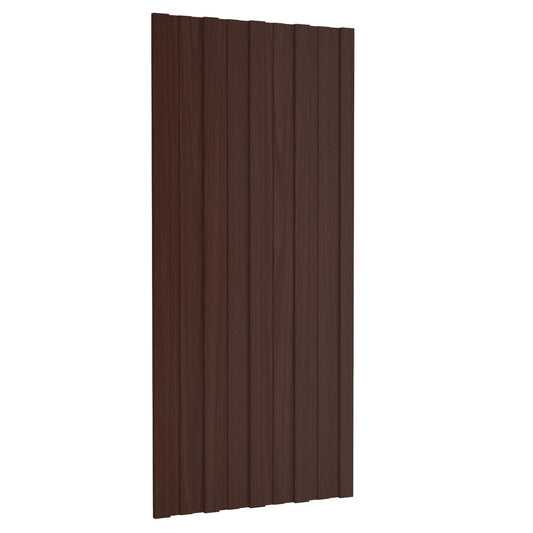 vidaXL Roof Panel 12 pcs Brown 100 x 45 cm Galvanised steel