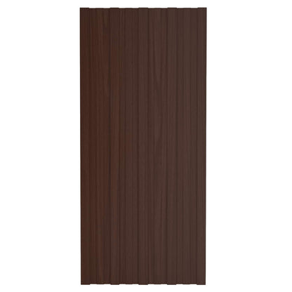 vidaXL Roof Panel 36 pcs Brown 100 x 45 cm Galvanised steel