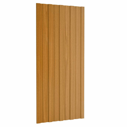 vidaXL Roof Panel 12 pcs Natural 100 x 45 cm Galvanised steel