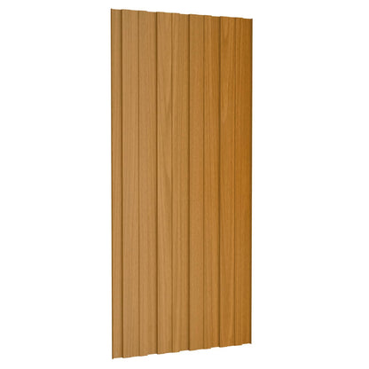 vidaXL Roof Panel 12 pcs Natural 100 x 45 cm Galvanised steel