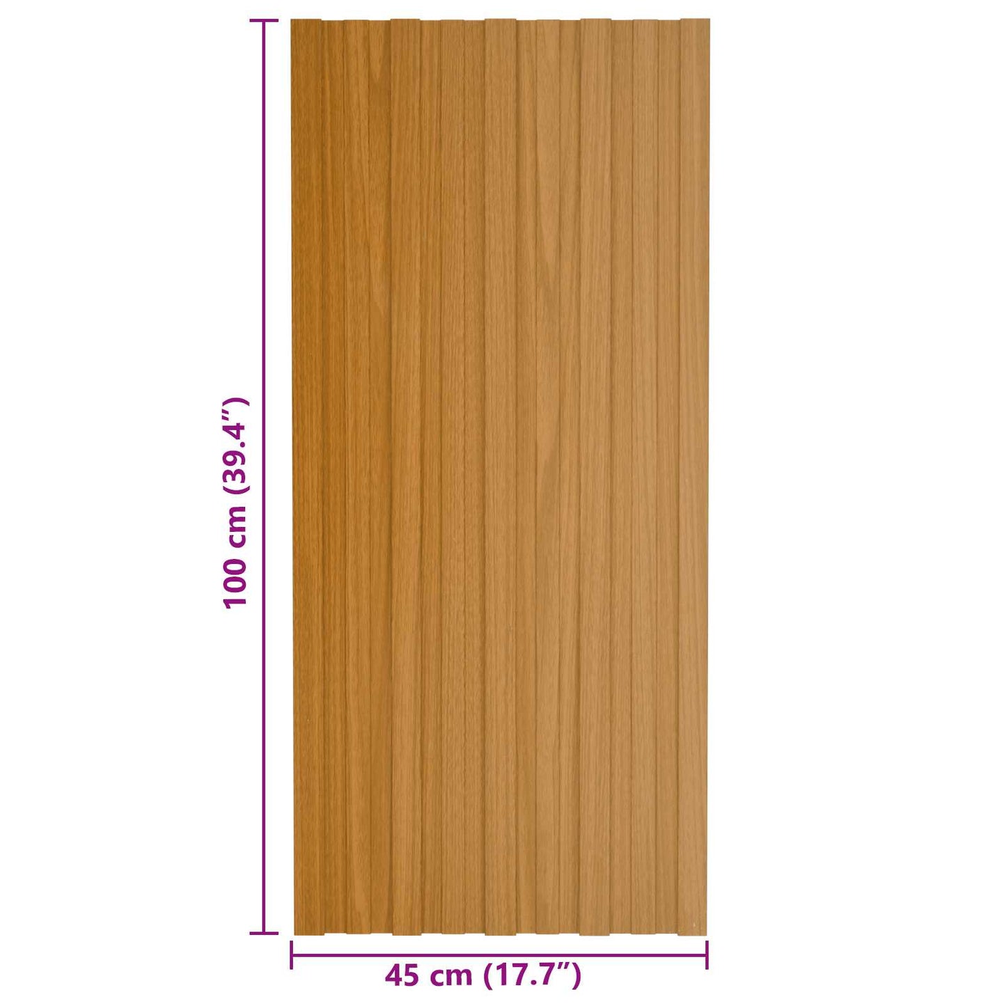 vidaXL Roof Panel 12 pcs Natural 100 x 45 cm Galvanised steel