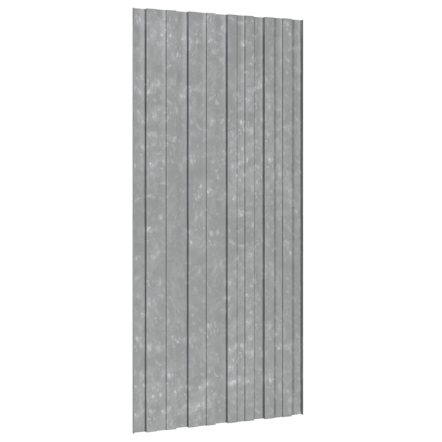vidaXL Roof Panel 12 pcs Silver 100 x 45 cm Galvanised steel