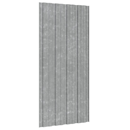 vidaXL Roof Panel 12 pcs Silver 100 x 45 cm Galvanised steel