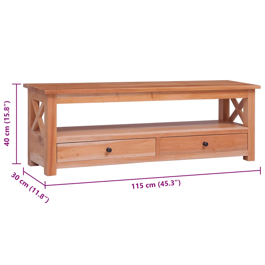 vidaXL TV Cabinet 115x30x40 cm Solid Mahogany Wood