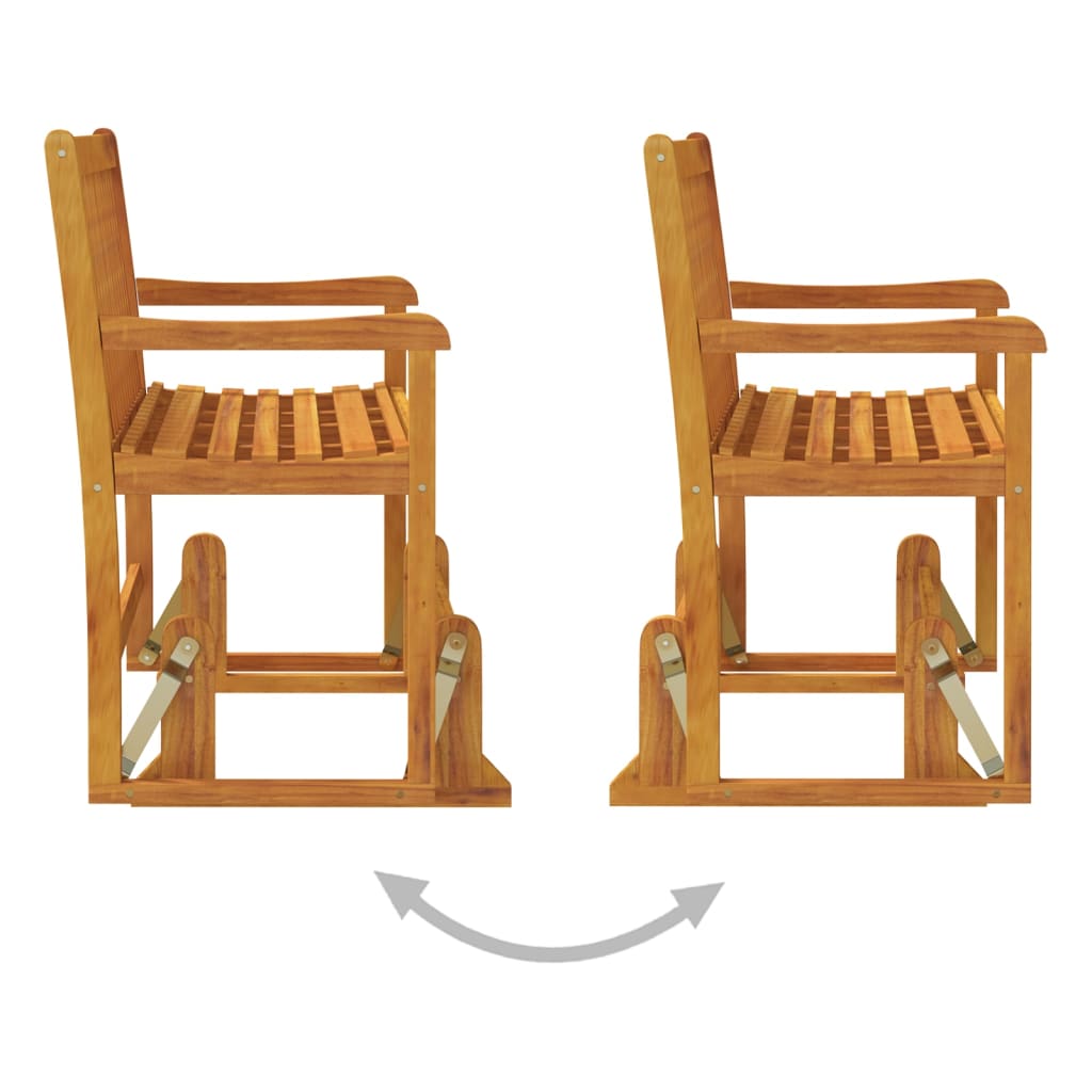 vidaXL Swing Bench | Brown | Solid acacia wood | 110 cm | Swing Bench