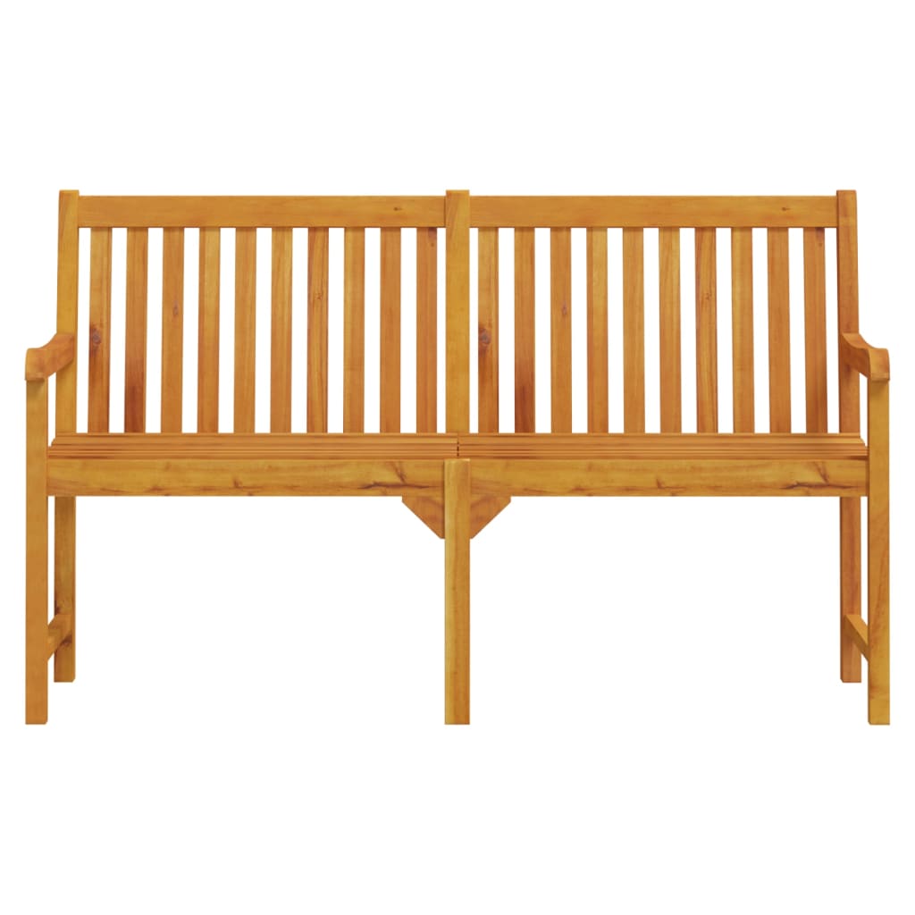 vidaXL Garden benches 1-Seater 150 x 55.5 x 90 cm Solid Acacia Wood