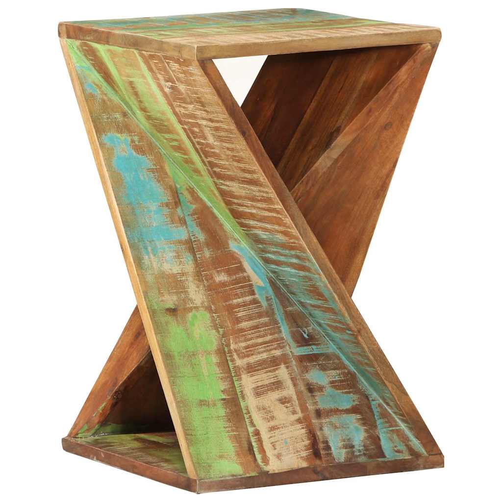 337995 vidaXL Side Table 35x35x55 cm Solid Wood Reclaimed