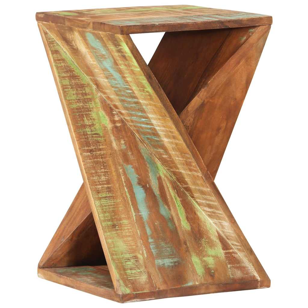 337995 vidaXL Side Table 35x35x55 cm Solid Wood Reclaimed