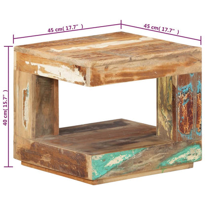 vidaXL Coffee Table 45x45x40 cm Solid Wood Reclaimed