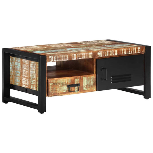 338221 vidaXL Coffee Table 100x50x41 cm Solid Wood Reclaimed