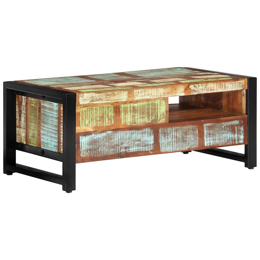 338221 vidaXL Coffee Table 100x50x41 cm Solid Wood Reclaimed