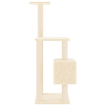 vidaXL Cat Tree with Sisal Scratching Posts Cream 104 cm