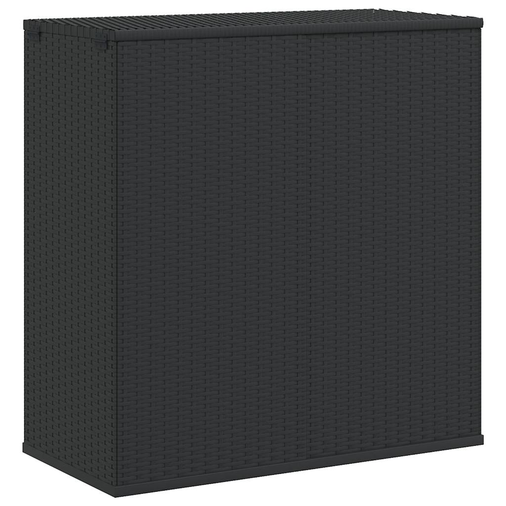 vidaXL Garden Cushion Box PE Rattan 100x49x103.5 cm Black