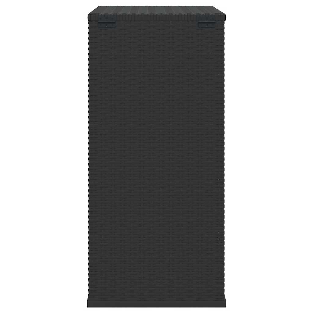 vidaXL Garden Cushion Box PE Rattan 100x49x103.5 cm Black