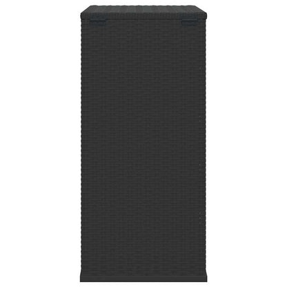 vidaXL Garden Cushion Box PE Rattan 100x49x103.5 cm Black