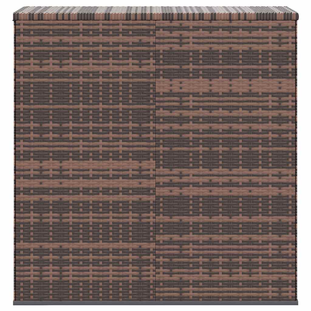 vidaXL Garden Cushion Box PE Rattan 100x49x103.5 cm Brown