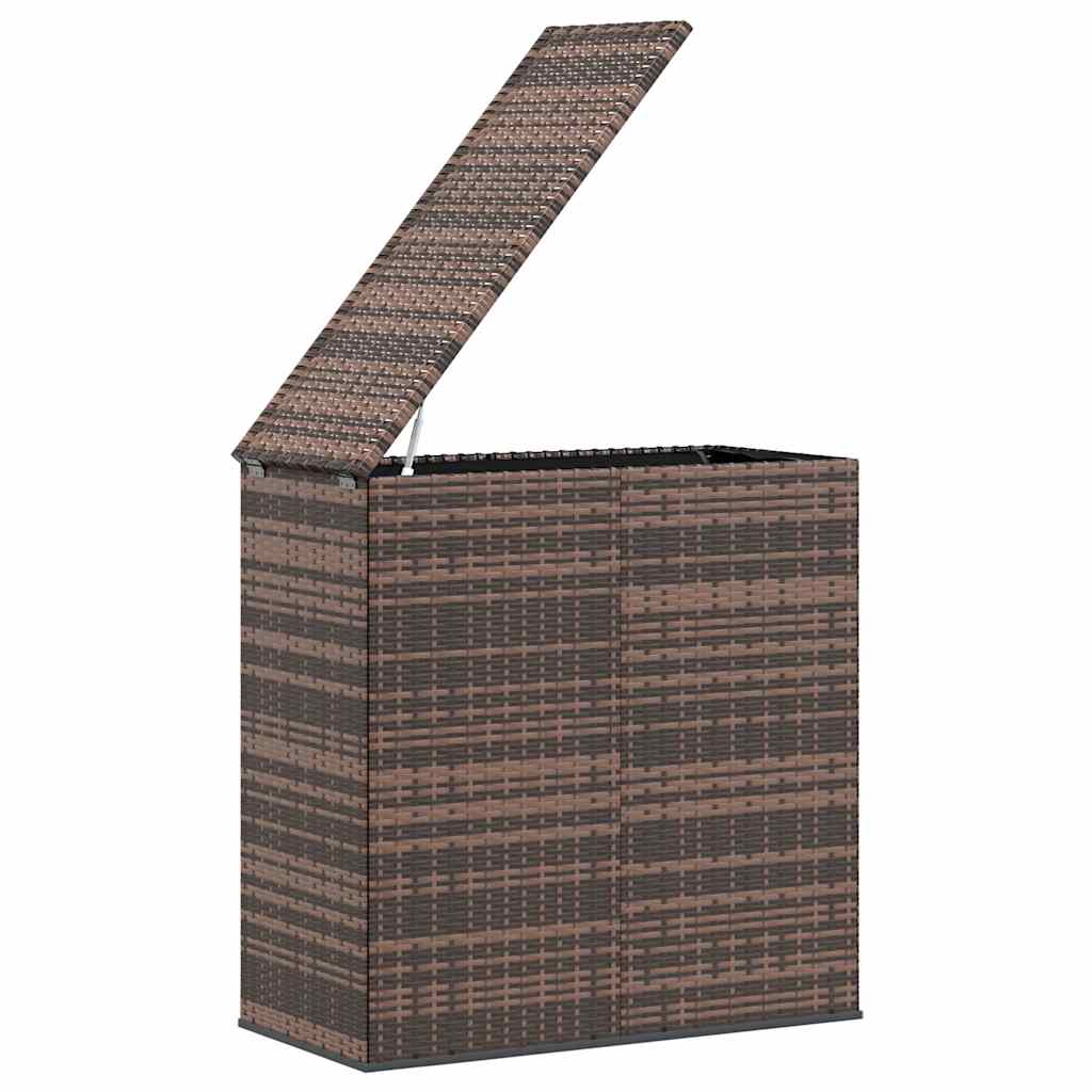 vidaXL Garden Cushion Box PE Rattan 100x49x103.5 cm Brown