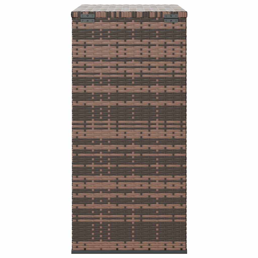 vidaXL Garden Cushion Box PE Rattan 100x49x103.5 cm Brown