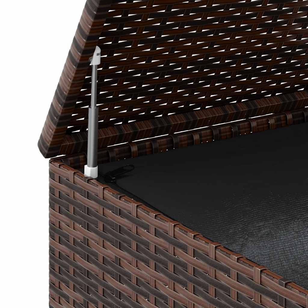 vidaXL Garden Cushion Box PE Rattan 100x49x103.5 cm Brown