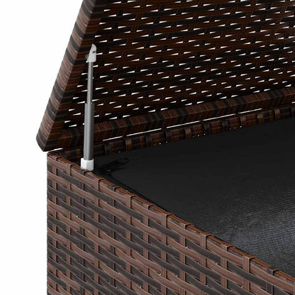 vidaXL Garden Cushion Box PE Rattan 100x49x103.5 cm Brown