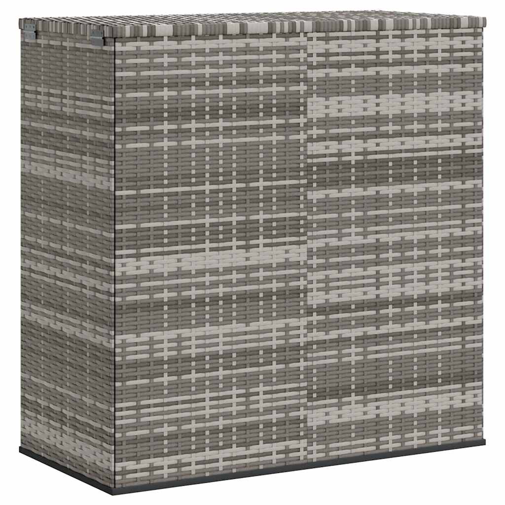 vidaXL Garden Cushion Box PE Rattan 100x49x103.5 cm Grey