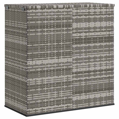 vidaXL Garden Cushion Box PE Rattan 100x49x103.5 cm Grey