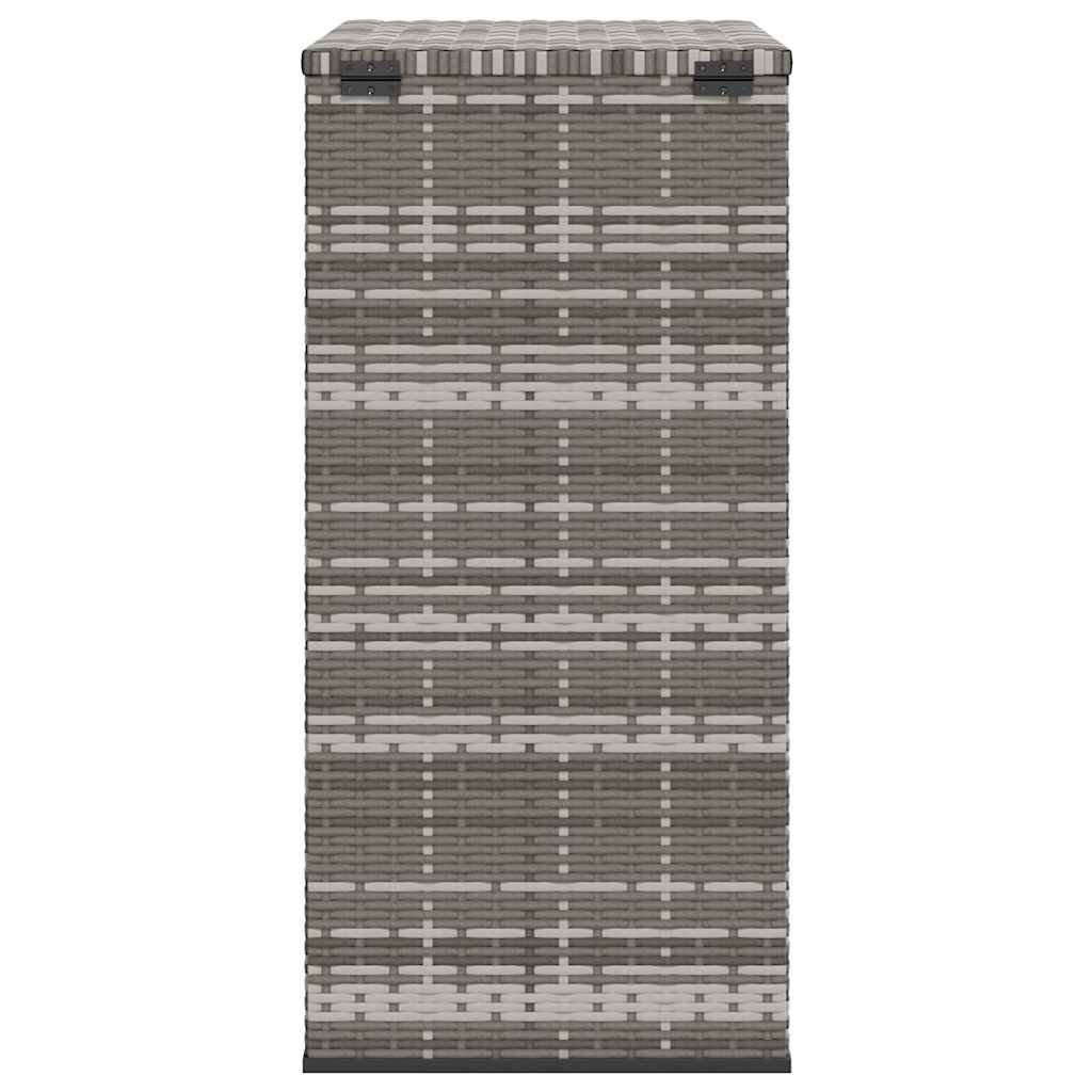 vidaXL Garden Cushion Box PE Rattan 100x49x103.5 cm Grey