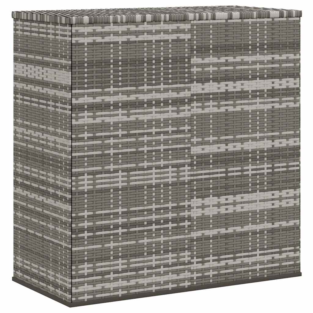 vidaXL Garden Cushion Box PE Rattan 100x49x103.5 cm Grey
