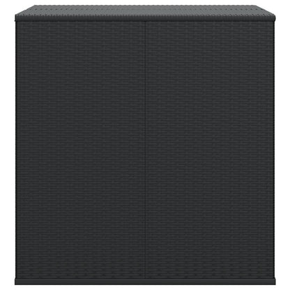 vidaXL Garden Cushion Box PE Rattan 100x97.5x104 cm Black
