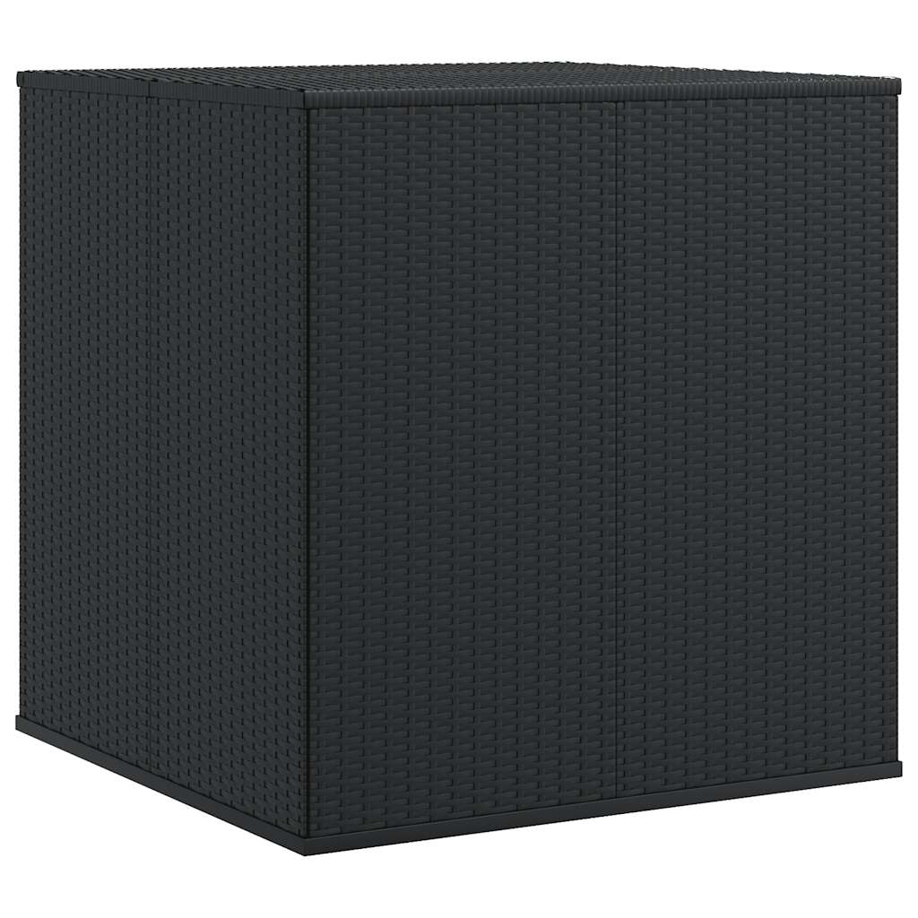 vidaXL Garden Cushion Box PE Rattan 100x97.5x104 cm Black