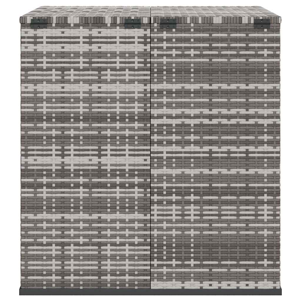 vidaXL Garden Cushion Box PE Rattan 100x97.5x104 cm Grey
