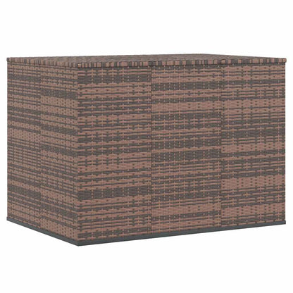 vidaXL Garden Cushion Box PE Rattan 145x100x103 cm Brown