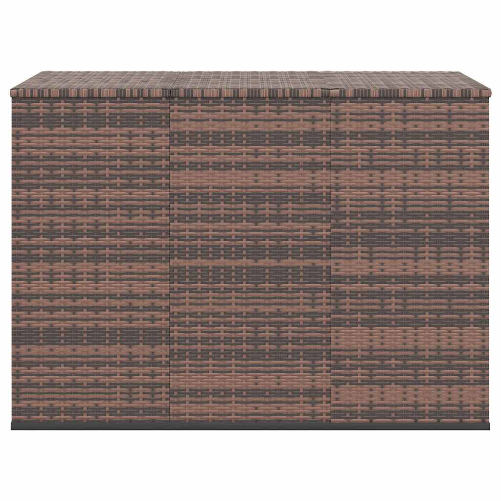 vidaXL Garden Cushion Box PE Rattan 145x100x103 cm Brown