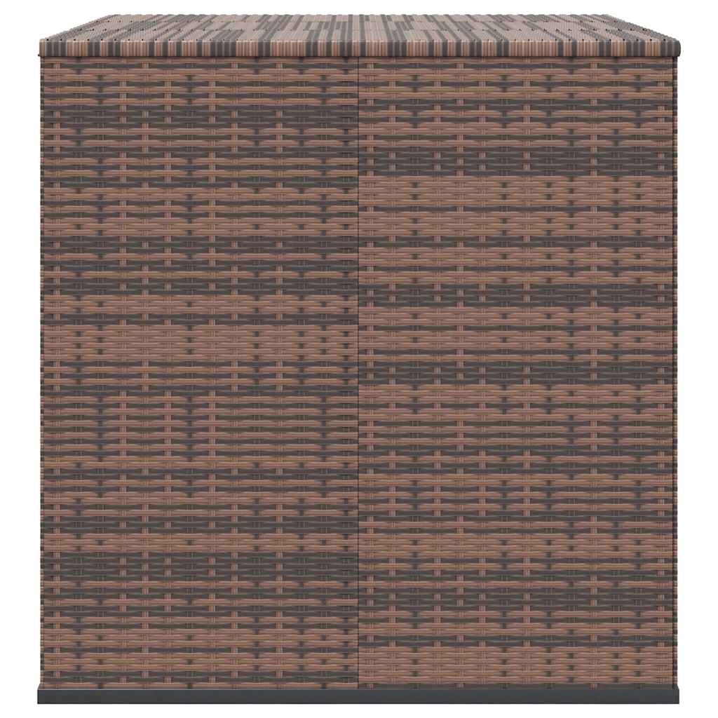 vidaXL Garden Cushion Box PE Rattan 145x100x103 cm Brown