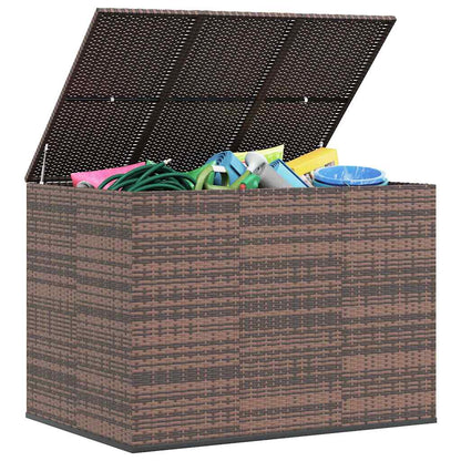 vidaXL Garden Cushion Box PE Rattan 145x100x103 cm Brown
