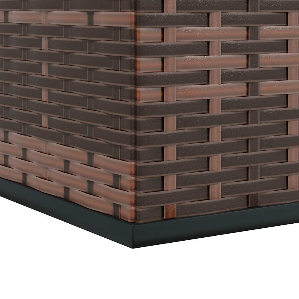 vidaXL Garden Cushion Box PE Rattan 145x100x103 cm Brown