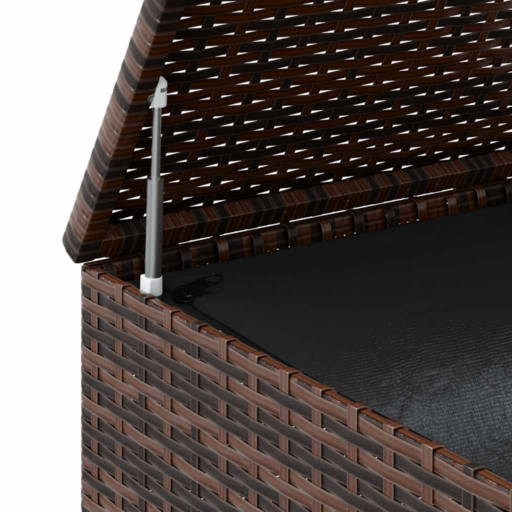 vidaXL Garden Cushion Box PE Rattan 145x100x103 cm Brown