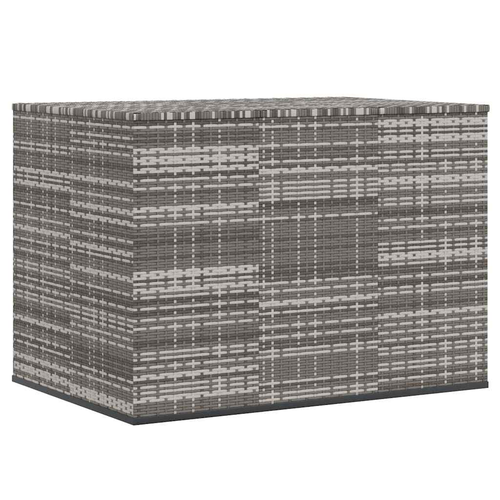 vidaXL Garden Cushion Box PE Rattan 145x100x103 cm Grey