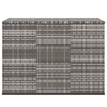 vidaXL Garden Cushion Box PE Rattan 145x100x103 cm Grey