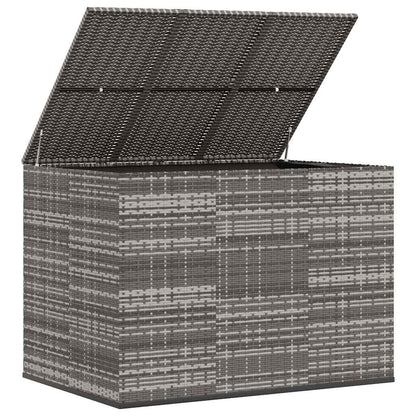 vidaXL Garden Cushion Box PE Rattan 145x100x103 cm Grey