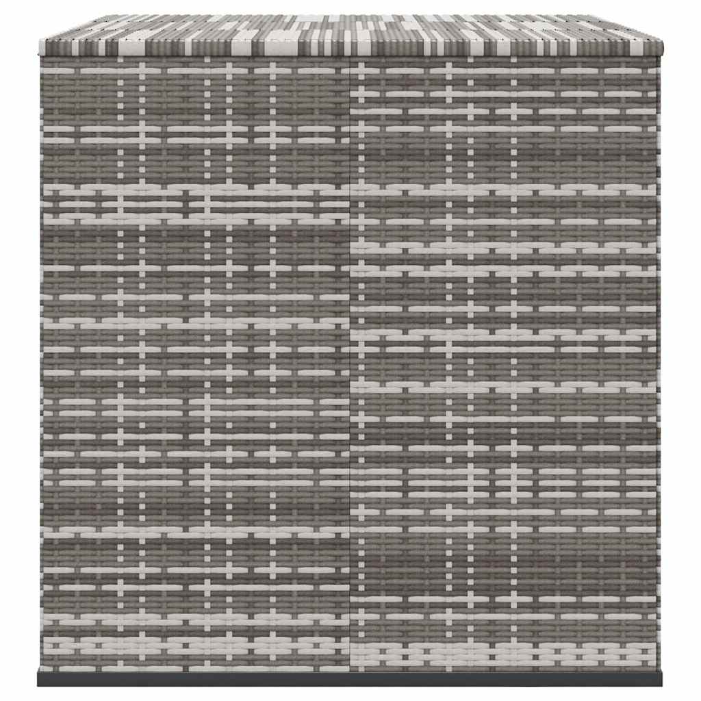 vidaXL Garden Cushion Box PE Rattan 145x100x103 cm Grey