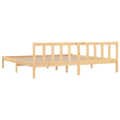 vidaXL Bed Frame without Mattress Solid Wood Super King Size