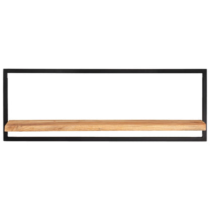 vidaXL Wall Shelves 2 pcs 100x24x35 cm Solid Wood Acacia and Steel
