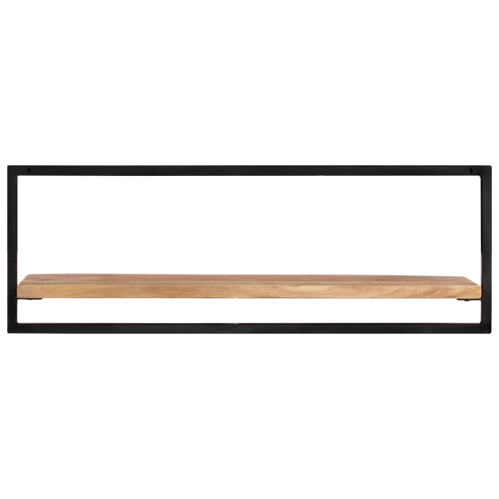 vidaXL Wall Shelves 2 pcs 100x24x35 cm Solid Wood Acacia and Steel