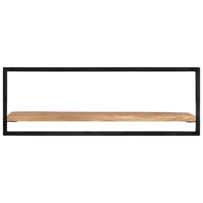 vidaXL Wall Shelves 2 pcs 100x24x35 cm Solid Wood Acacia and Steel
